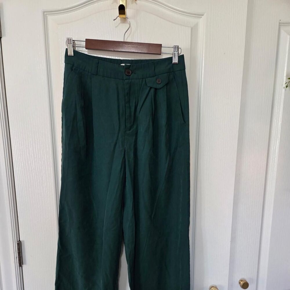 A-new-day Women's Green and Blue Trousers